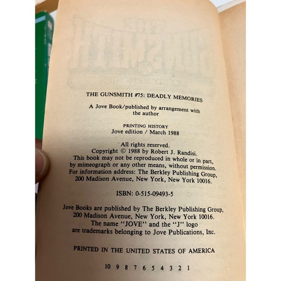 Western Vintage Book Lot of 7 70s 80s  Multiple Authors Slocum Gunsmith Borland - Picture 9 of 15